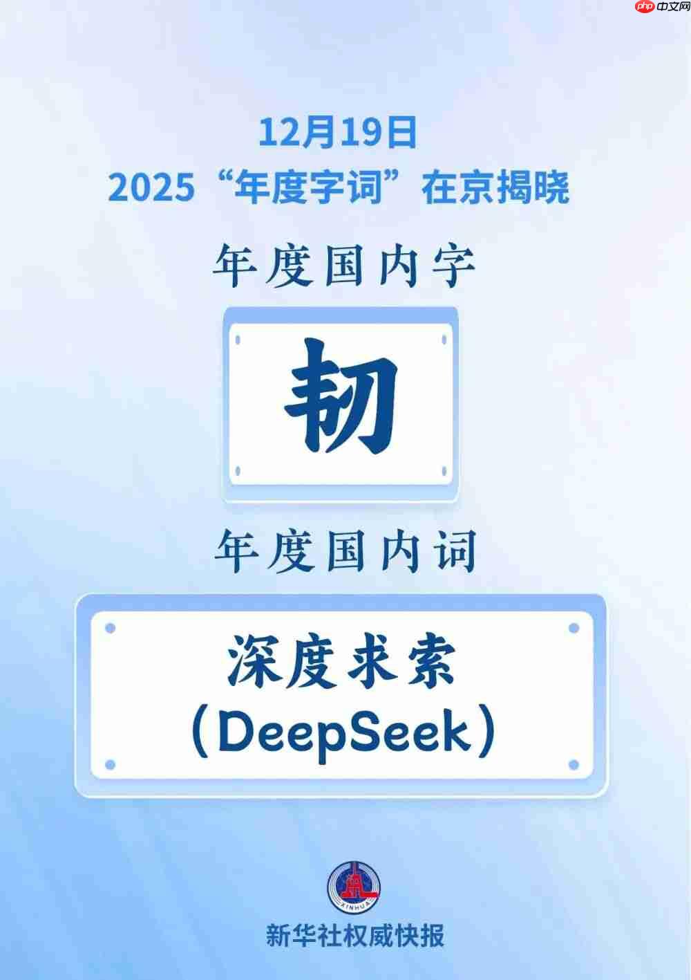 2025 年度国内词：“深度求索（DeepSeek）”-第1张图片-佛山资讯网