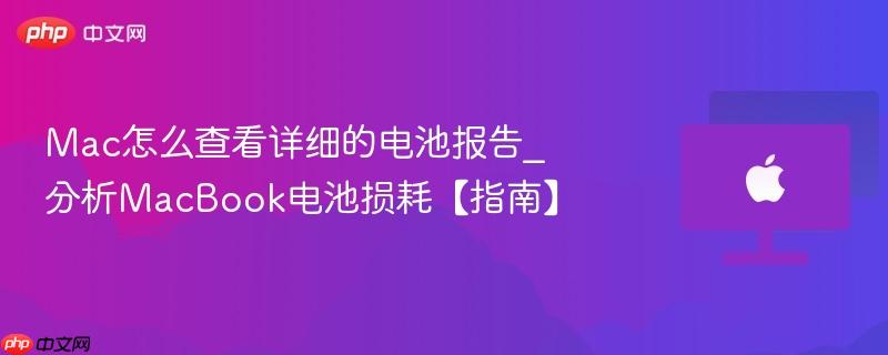 Mac怎么查看详细的电池报告_分析MacBook电池损耗【指南】-第1张图片-佛山资讯网