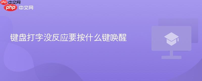键盘打字没反应要按什么键唤醒-第1张图片-佛山资讯网