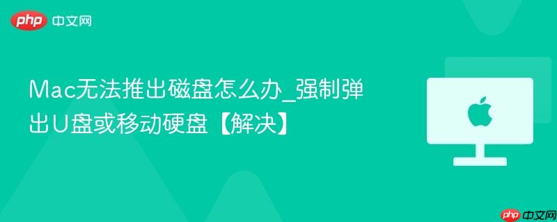 Mac无法推出磁盘怎么办_强制弹出U盘或移动硬盘【解决】-第1张图片-佛山资讯网