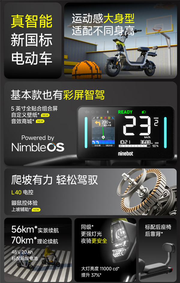 九号Fz1电动车发布：续航70公里 首发2999元起-第4张图片-佛山资讯网