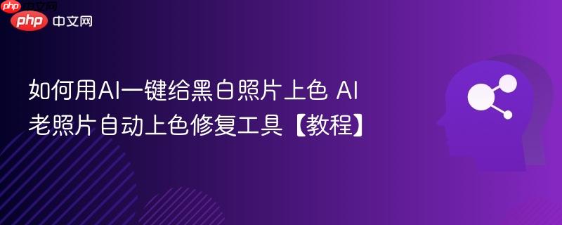 如何用AI一键给黑白照片上色 AI老照片自动上色修复工具【教程】-第1张图片-佛山资讯网