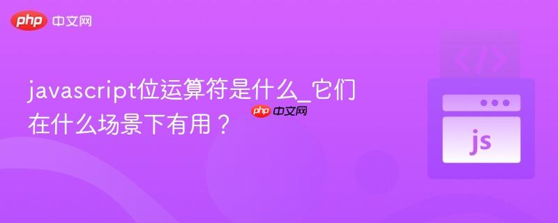 javascript位运算符是什么_它们在什么场景下有用？-第1张图片-佛山资讯网