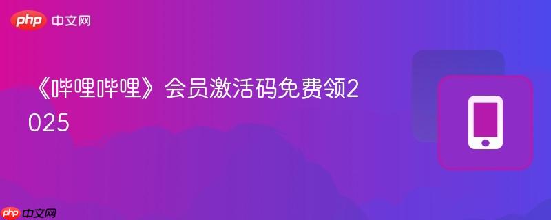 《哔哩哔哩》会员激活码免费领2025-第1张图片-佛山资讯网