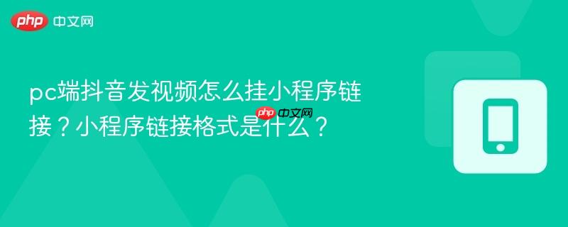 pc端抖音发视频怎么挂小程序链接？小程序链接格式是什么？-第1张图片-佛山资讯网