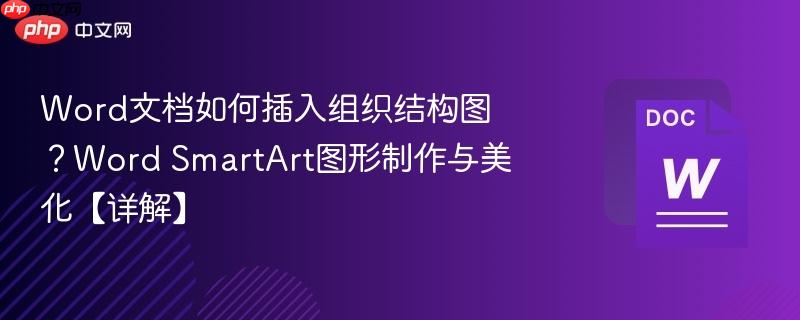 Word文档如何插入组织结构图?Word SmartArt图形制作与美化【详解】-第1张图片-佛山资讯网 Word文档如何插入组织结构图?Word SmartArt图形制作与美化【详解】-第1张图片-佛山资讯网