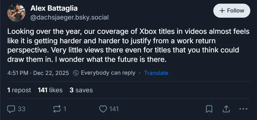 Xbox被边缘化?数毛社称Xbox相关视频已经没人看-第2张图片-佛山资讯网 Xbox被边缘化?数毛社称Xbox相关视频已经没人看-第2张图片-佛山资讯网