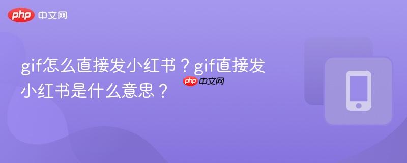 gif怎么直接发小红书?gif直接发小红书是什么意思?-第1张图片-佛山资讯网 gif怎么直接发小红书?gif直接发小红书是什么意思?-第1张图片-佛山资讯网