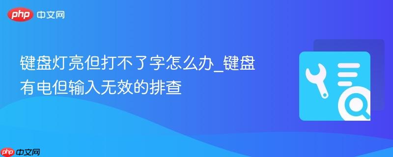 键盘灯亮但打不了字怎么办_键盘有电但输入无效的排查-第1张图片-佛山资讯网 键盘灯亮但打不了字怎么办_键盘有电但输入无效的排查-第1张图片-佛山资讯网