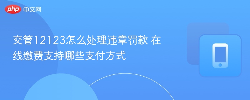 交管12123怎么处理违章罚款 在线缴费支持哪些支付方式-第1张图片-佛山资讯网 交管12123怎么处理违章罚款 在线缴费支持哪些支付方式-第1张图片-佛山资讯网