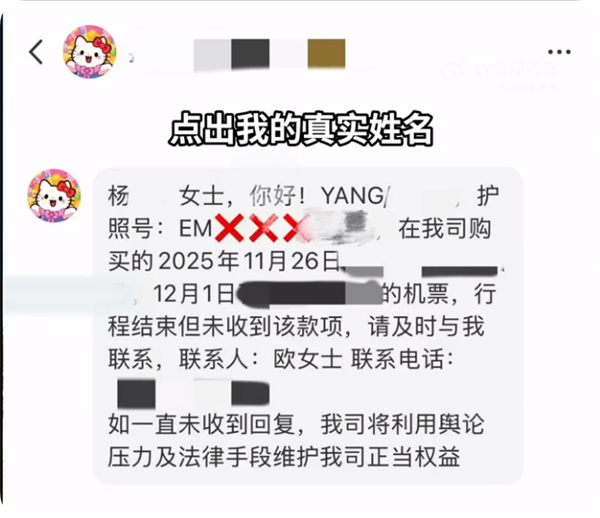 杨天真自曝遭遇信息诈骗:真实姓名、护照号、机票行程被掌握-第1张图片-佛山资讯网 杨天真自曝遭遇信息诈骗:真实姓名、护照号、机票行程被掌握-第1张图片-佛山资讯网