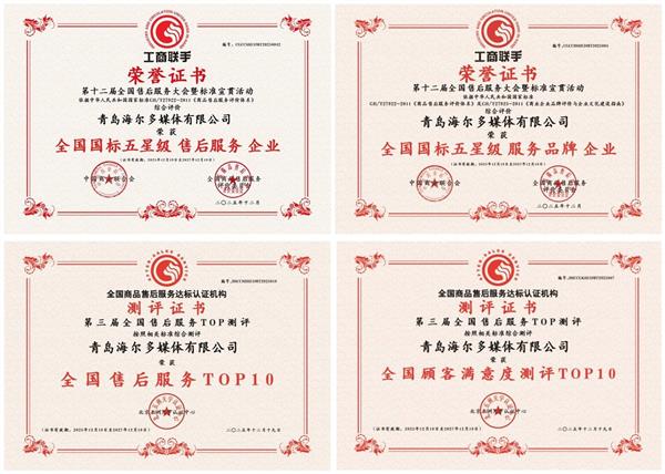 海尔电视AI智慧服务斩获四项国家级权威荣誉-第1张图片-佛山资讯网 海尔电视AI智慧服务斩获四项国家级权威荣誉-第1张图片-佛山资讯网