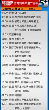 CCTV5体育节目表,实时更新-观看精彩赛事不遗漏-第3张图片-佛山资讯网