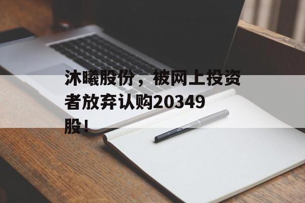沐曦股份，被网上投资者放弃认购20349股！-第1张图片-佛山资讯网