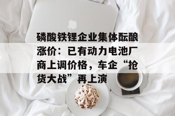 磷酸铁锂企业集体酝酿涨价:已有动力电池厂商上调价格,车企“抢货大战”再上演-第1张图片-佛山资讯网 磷酸铁锂企业集体酝酿涨价:已有动力电池厂商上调价格,车企“抢货大战”再上演-第1张图片-佛山资讯网