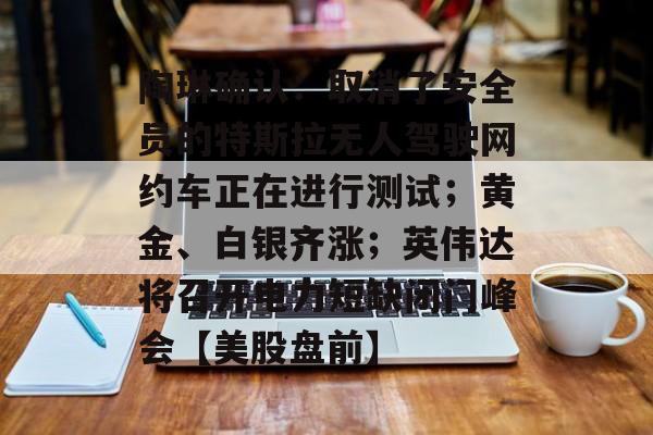陶琳确认：取消了安全员的特斯拉无人驾驶网约车正在进行测试；黄金、白银齐涨；英伟达将召开电力短缺闭门峰会【美股盘前】-第1张图片-佛山资讯网