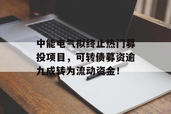 中能电气拟终止热门募投项目,可转债募资逾九成转为流动资金!-第1张图片-佛山资讯网 中能电气拟终止热门募投项目,可转债募资逾九成转为流动资金!-第1张图片-佛山资讯网
